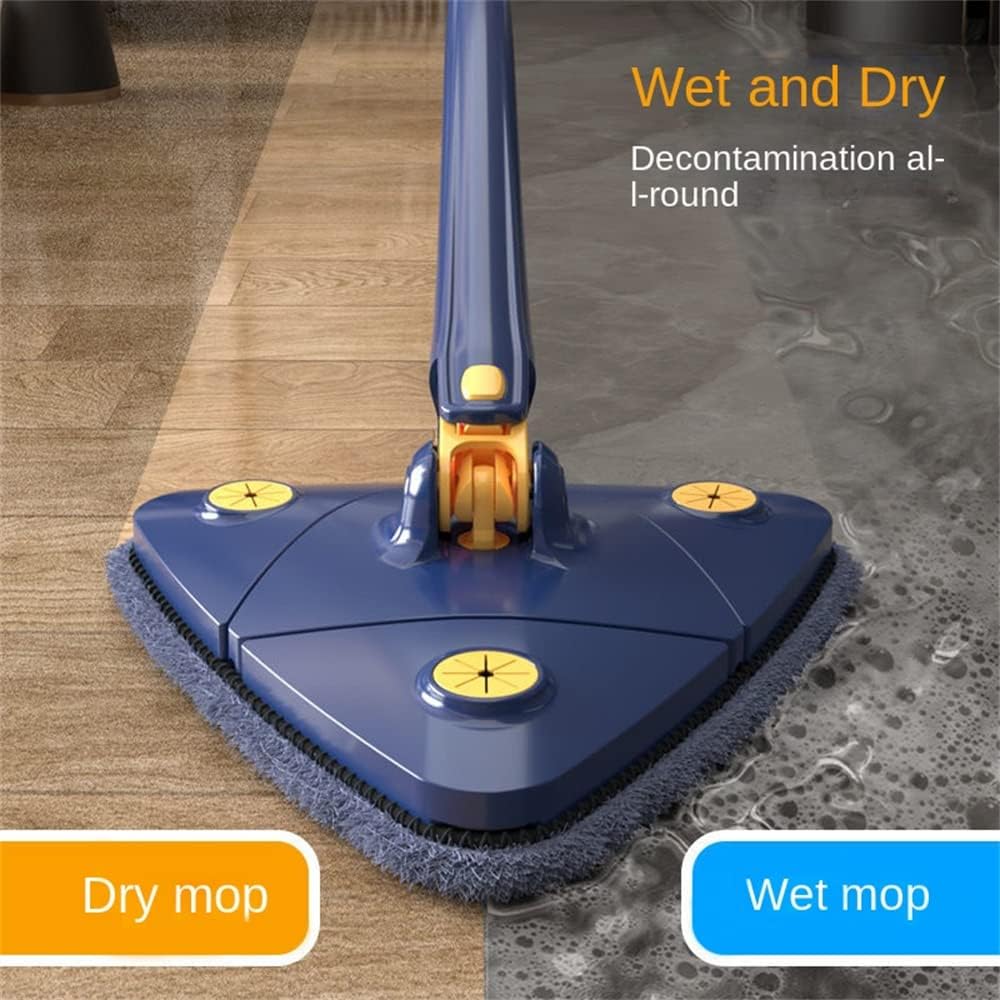 360° Rotating Adjustable Mop with Self-Wringing System - Microfiber Floor Cleaner