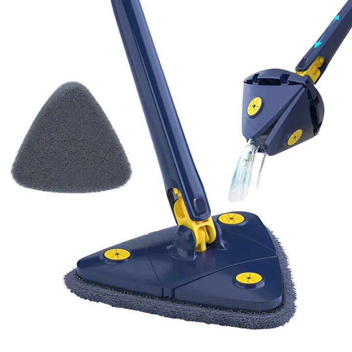 360° Rotating Adjustable Mop with Self-Wringing System - Microfiber Floor Cleaner