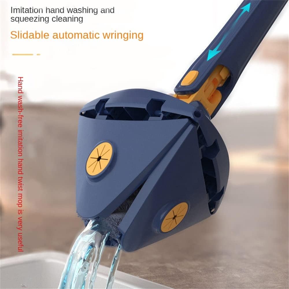 360° Rotating Adjustable Mop with Self-Wringing System - Microfiber Floor Cleaner