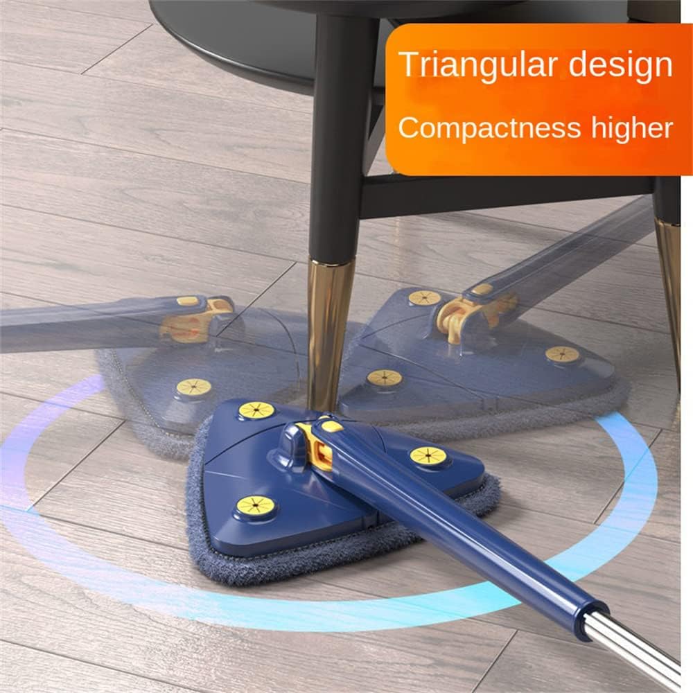 360° Rotating Adjustable Mop with Self-Wringing System - Microfiber Floor Cleaner
