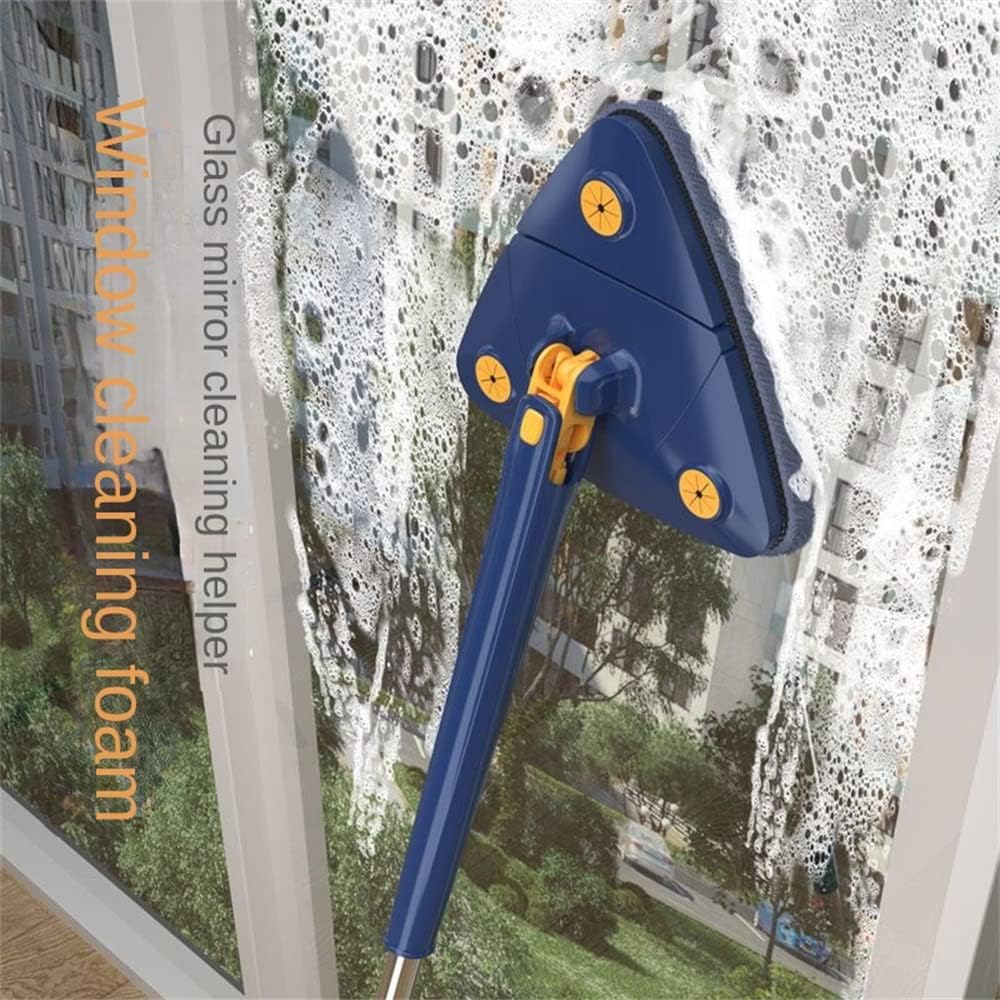 360° Rotating Adjustable Mop with Self-Wringing System - Microfiber Floor Cleaner