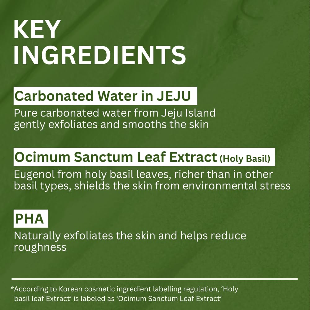 P.CALM Holy Basil Bubble Deep Mask - Korean Clay-to-Bubble Pore Cleansing Treatment (90g)