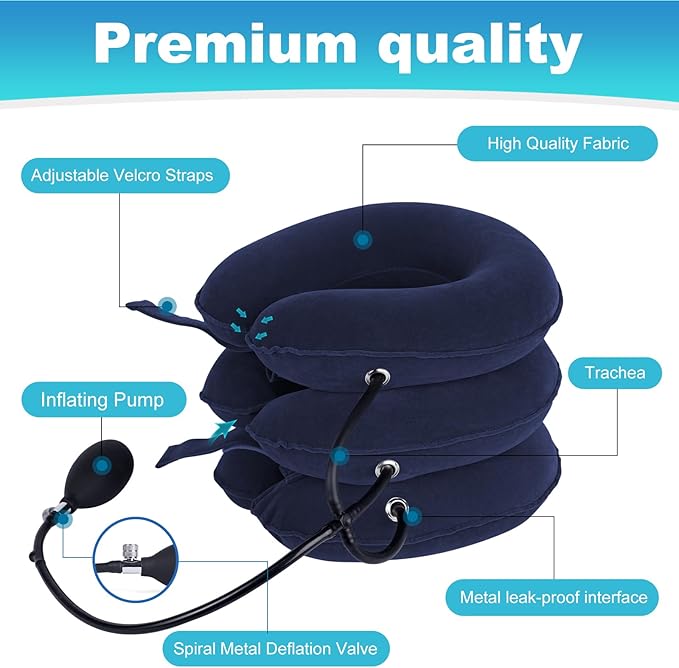 Neck Stretcher for Pain Relief - Adjustable Neck Support Pillow