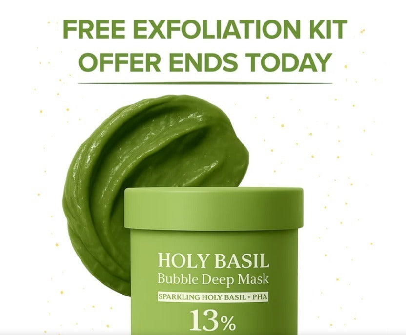 P.CALM Holy Basil Bubble Deep Mask - Korean Clay-to-Bubble Pore Cleansing Treatment (90g)