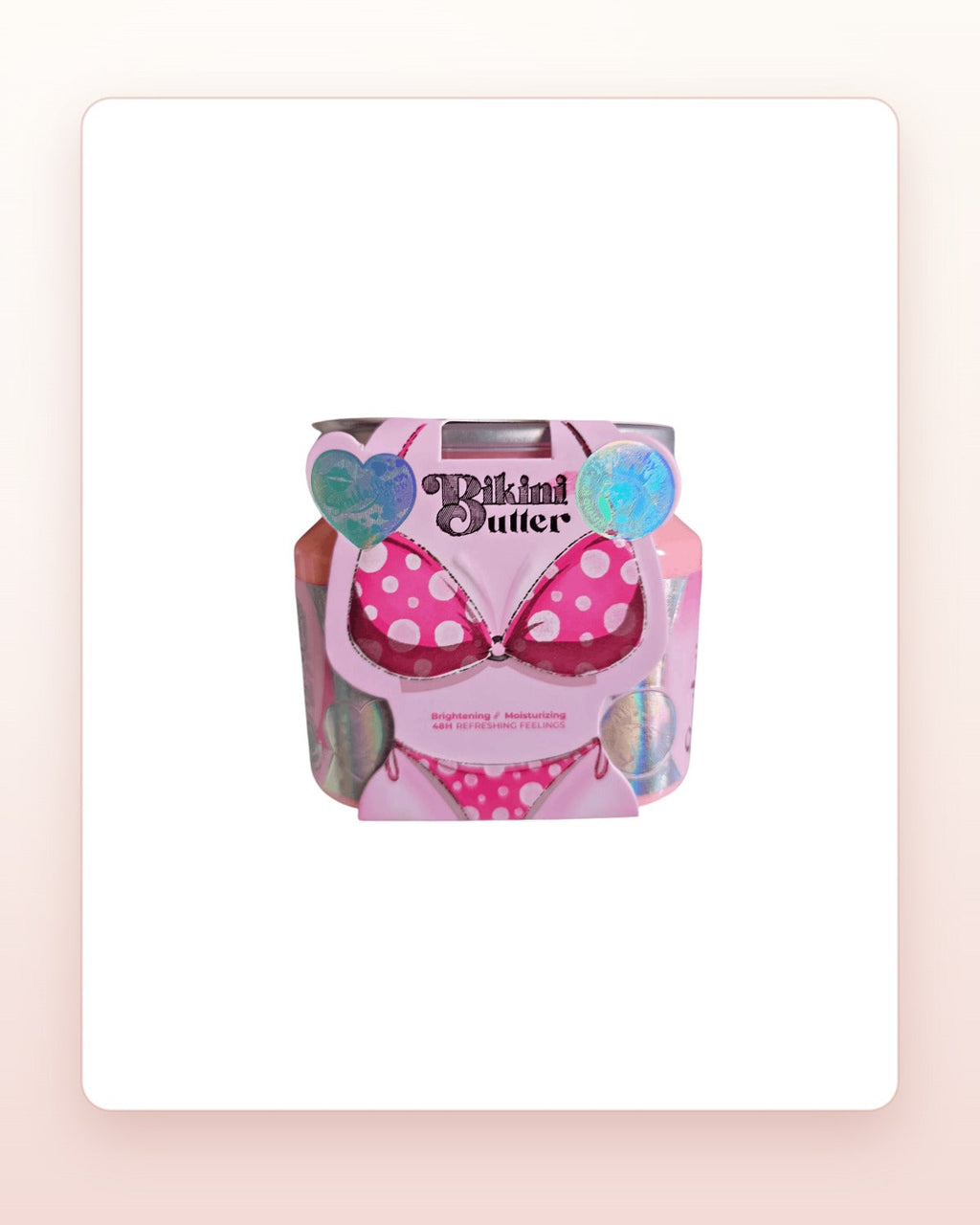 Smile Heaven Bikini Butter on blush studio card